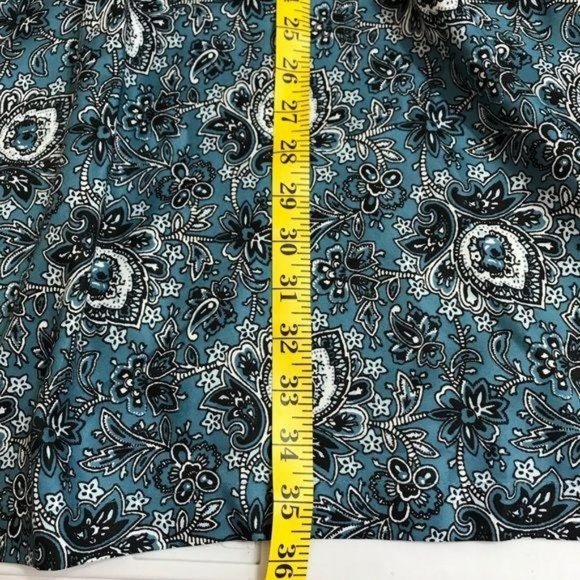 Ann Taylor Loft Floral Paisley Print Dress Blue - Picture 6 of 9